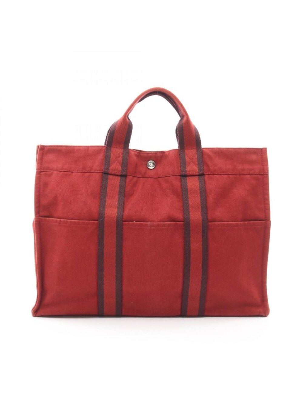 Hermes Tote Bag Fourre Tout MM Red Canvas